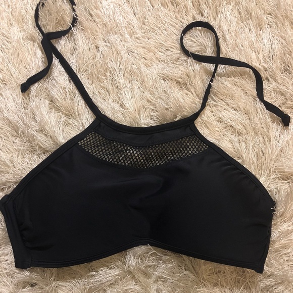 Tini Bikini Other - Push-Up Black High Neck Bikini Top